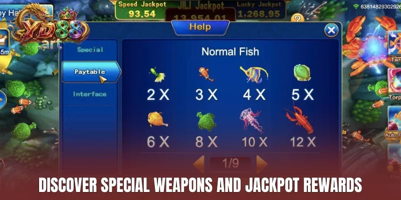 Discover special weapons and jackpot rewards